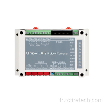 Convertisseur de protocole CFMS-TCX12 pour le système d&#39;alarme incendie